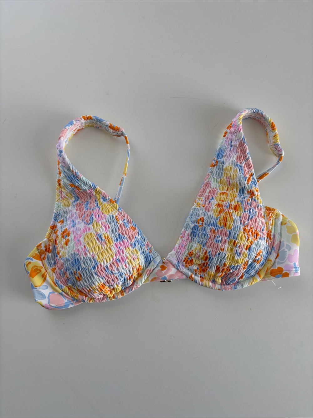 🆕 WILD FABLE | Smocked Floral Print Underwire Bikini Top